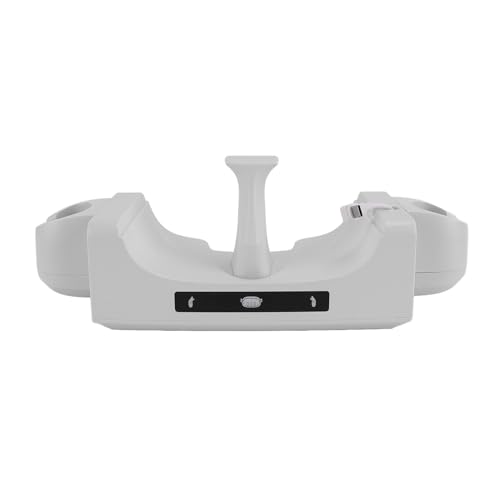VR Ladestation für VR Headset, Ladestation mit LED Anzeige, VR Ladestation für Wandmontage mit 2 Akkus und USB C Kabel, für VR Headset und Touch Controller von ASHATA