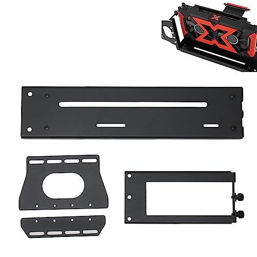 ASHATA Verstellbare GPU-Halterung, Vertikale GPU-Halterung, Vertikale GPU-Halterung, PCI E 3.0 X16 Grafikkarte, VGA-Unterstützung, Halterung für ATX-PC-Gehäuse (26 * 6,2 * 12,8 cm) von ASHATA