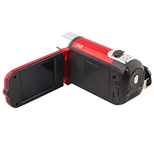 ASHATA Videokamera-Camcorder, Full-HD-Rotations-Digitalkamera-Recorder, 16X High Definition 270-Grad-Rotations-Digital-Camcorder-Video-DV-Kamera(EU-Rot) von ASHATA