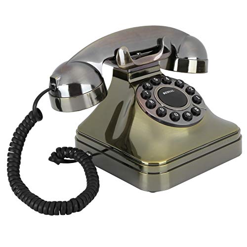 ASHATA Vintage Festnetztelefon, High Definition Call Großer Knopf Retro Antikes Telefon, Altmodische Festnetztelefone für Zuhause und Büro von ASHATA