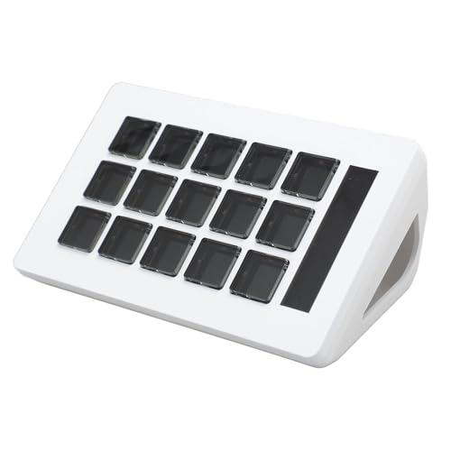 ASHATA Visuelle Tastatur mit 15 Tasten für Stream Deck, Live Produktions Controller mit 15 Anpassbaren LCD Tasten und Ständer, Einfache Einrichtung von Verknüpfungen, für OS X und PC von ASHATA