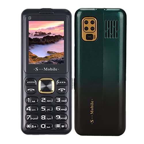 ASHATA W23 Großtastentelefon für Senioren, Ultradünnes 2G-Handy, Großes Tastenvolumen, Seniorenhandy, Entsperrt, 3 SIM-Kartensteckplatz, 2500 MAh, für ältere Menschen(Grün) von ASHATA