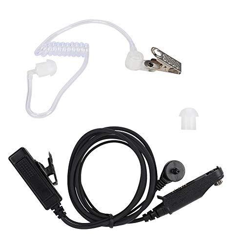 ASHATA Walkie Talkie Headset, Ohrhörer mit Luftkanal, bequem, Ohrstöpsel mit PTT-Knopf, für UV-9R von ASHATA