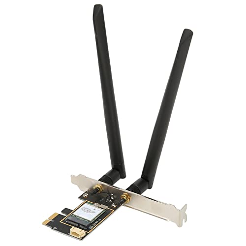 ASHATA WiFi 6E AWXB530NF PCIe WLAN Karte für Desktop PC, Triple Band Wireless Adapter mit BT 5.2, 2,4 G 5 G 6 G 2400 Mbit/s Dual Antenne MU MIMO PCIe Netzwerkkarte für Win10 11 von ASHATA