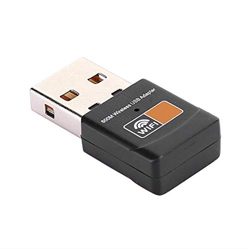 ASHATA WiFi Dongle, USB WiFi Adapter 2.4G-5G 600 Mbit/s Dualband Wireless Computer Netzwerkkartenempfänger, Wireless Netzwerk USB WiFi Adapter für PC Desktop Laptop, Unterstützung von ASHATA