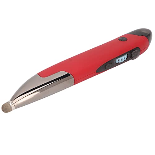 ASHATA Wiederaufladbare Pocket Pen Mouse, Wireless Voice Input Optical Pocket Pen Mouse, 2.4G 33ft Wireless Distance 1600DPI USB Pen Mouse für PC Laptop Tablet (Rot) von ASHATA