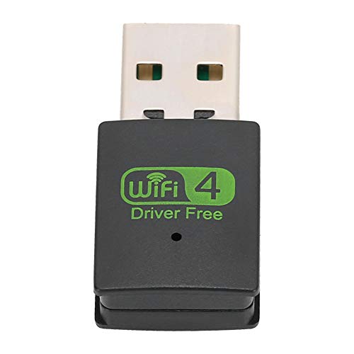 ASHATA Wireless-Netzwerkkarte, Laufwerk Free WiFi Wireless USB-Netzwerkkartenadapter Externer Empfänger Dongle 300M, Unterstützung für Win XP/Vista/7/8/8.1/10 von ASHATA