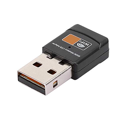 ASHATA Wireless-Netzwerkkarte, USB-WLAN-Adapter 2.4G-5G 600-Mbit/s-Dualband-WLAN-Computernetzwerkkartenempfänger, 600-Mbit/s-USB-WLAN-Adapter-Netzwerkkarte von ASHATA