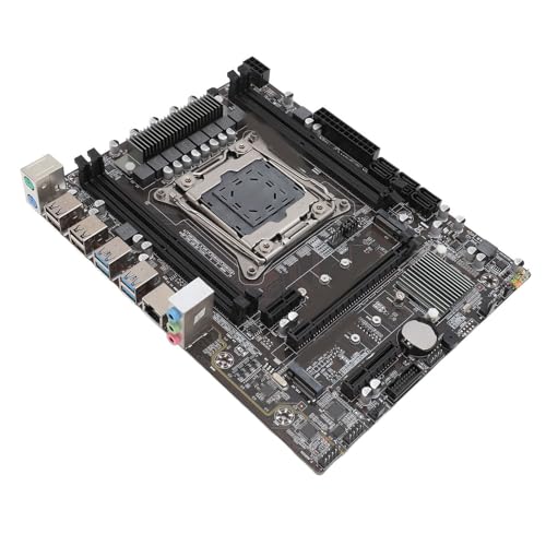 ASHATA X99 LGA 2011 3 Motherboard, für E5 V3 V4 Desktop Motherboard, Dual Channel DDR4, PCIE X16, PCIE X4, PCIE X1, M.2 Schnittstelle, USB 3.0, USB 2.0, RJ45 Netzwerkschnittstelle von ASHATA