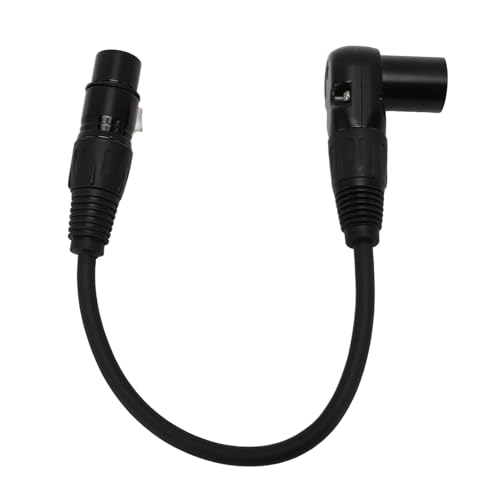 ASHATA XLR Kabel, XLR Mikrofonkabel Männlich an Weiblich, XLR Lautsprecherkabel Adapter 90 Grad 3 Pin Mikrofon für Lautsprecher Studiomixer Sound Schnittstellen (1,8 m/ 6ft) von ASHATA