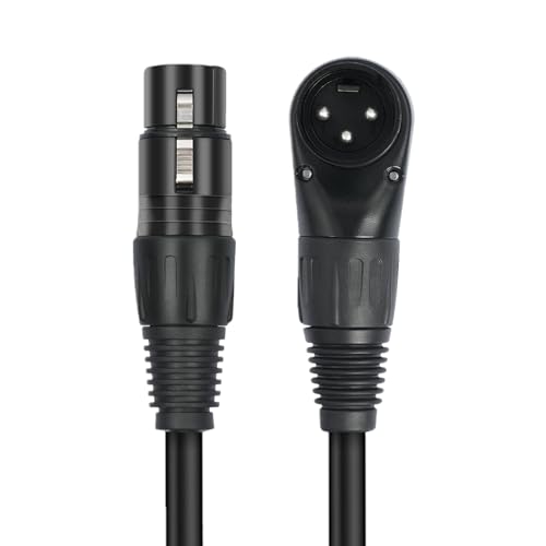 ASHATA XLR auf XLR Kabel, 90Grad Stecker auf Buchse, Mikrofonkabel 3-polig für Lautsprecher, Studio-Mischpulte(0,3 Meter/ 0,98 ASHATA XLR auf XLR Kabel, 90Grad Stecker auf Buchse, Mikrofonkabel 3-polig für Lautsprecher, Studio-Mischpulte(0,3 Meter/ 0,98 von ASHATA
