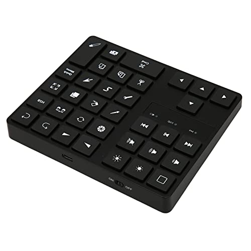 ASHATA -Zeichnung Tastatur, 35 Tasten Einhändige Ergonomische Zeichnung Short Cut Tastatur, Mit Zifferblatt für IOS für OS X von ASHATA