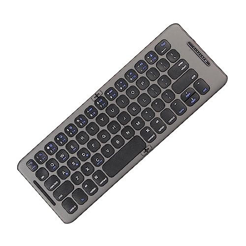 ASHATA Zusammenklappbare Bluetooth-Tastatur, 2-Fach Kabellose Tastatur, 3 Kanäle für Tablet-Computer. 2-Fach Faltbare Tastatur, die auf eine Kleinere Größe Zusammengeklappt Werden Kann von ASHATA