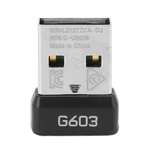 ASHATA für G603 USB-Dongle-Maus-Empfänger-Adapter, Stabiles Übertragungssignal, Plug-and-Play, Leicht und Tragbar, ABS-Material, 2,4-Wireless-Verbindung, Anwendbar für G603 von ASHATA
