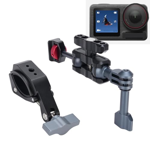 Actionkamera Halterung, Fahrradmotorrad Leberklemme Adapter für X4, Kameras mit Doppelklauenanschlüssen, für Action 5 Pro, 4, 3, Multi Winkel Einstellbar Actionkamera Halterung, Fahrradmotorrad Leberklemme Adapter für X4, Kameras mit Doppelklauenanschlüssen, für Action 5 Pro, 4, 3, Multi Winkel Einstellbar von ASHATA