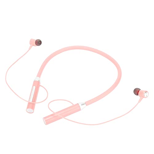 BT 5.2 Nackenbügel Ohrhörer, Kabellose Magnetische Kopfhörer, IPX5 Wasserdichter Stereo Ergonomischer Verbesserter Bass Sportkopfhörer mit Multifunktionstasten Zum Trainieren (Rosa) von ASHATA