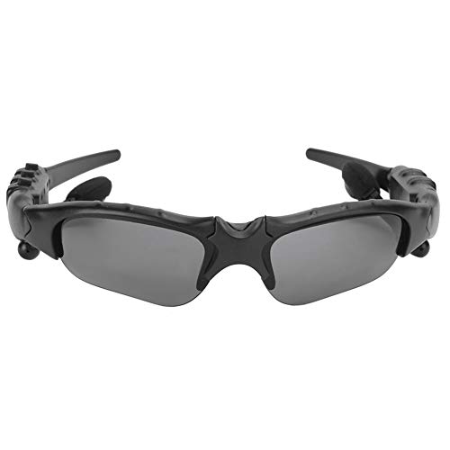 Bluetooth-Sonnenbrille, Intelligentes 5.0 Wireless Smart Bluetooth-Sonnenbrillen-Headset, Sportfahrbrille mit Stereo-Kopfhörern für Outdoor-Sportarten(Schwarz + gelbe Linse + Gongdrahtschneider) von ASHATA