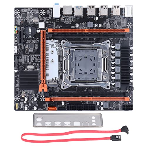 DDR4-Gaming-Motherboard, X99H-Motherboard 4 DDR4 Lga2011 3-Pin-Unterstützung CPU V3 V4 USB3.0 Sata-Port-PC-Mainboard für Desktop von ASHATA