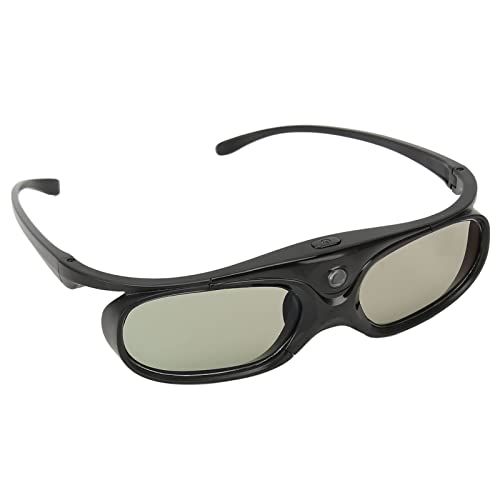 DLP Link Active Shutter-Brille, Wiederaufladbare 3D-Brille, 144-Hz-Aktualisierung, Linke und Rechte Augenrotation, 3D-Aktiv-Shutter-Brille für Projektor von ASHATA