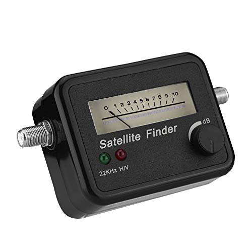 Digital Satellite Signal Meter Finder, 9502 Satellite Finder Sat Decoder TV Signal Receiver mit LCD-Display, mit Schwarzem Hintergrund und Weißem Sat Finder 13-18 V DC Sat Finder von ASHATA