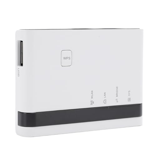 Drahtloser Druckserver Zum Teilen von 4 USB -Druckern, 10/100 Mbit/s LAN Bridge Sharing Kabel Wireless Standalone -Modi USB 2.0 Print Server Plug and Play (EU) von ASHATA