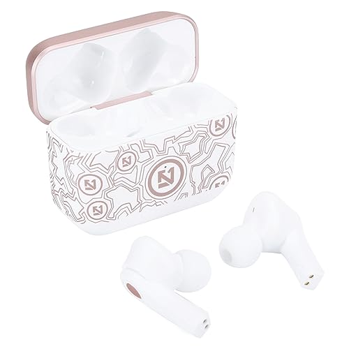 Drahtloser Kopfhörer, 5.0 Drahtloser Headset Schweißfester HiFi-Stereo-Sportkopfhörer mit Mikrofon, HiFi-Stereo-Headset-Sportkopfhörer (Weiß) von ASHATA