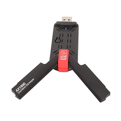 Dualband-WLAN-Dongle, Hochgeschwindigkeits-USB3.0-Netzwerk-Senderempfänger, USB-WLAN-Adapter mit 5-GHz-Band Bis zu 1201 Mbit/s oder 2,4-GHz-Band Bis zu 573,5 Mbit/s für von ASHATA