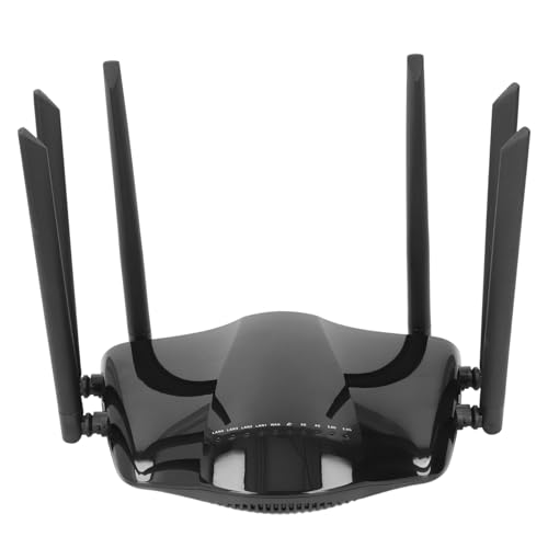 Entsperrter Dualband 4G LTE Modemrouter mit SIM Kartensteckplatz, 6 Antennen, 2,4G 5G Dualband WLAN Gigabit 4G Mobilfunkrouter B1 B3 B5 B7 B8 FDD (EU) von ASHATA