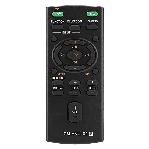 Ersatzfernbedienung RM-ANU192 für Sony Sound Bar SACT60BT SS-WCT60 von ASHATA