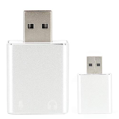 Externe 3,5-mm-USB-Soundkarte, USB-Soundkarte 7.1-Kanal-Laufwerk - Freier -Interface-Soundkartenadapter für Notebook, für -Laptop-Kopfhörer-Soundkarte von ASHATA