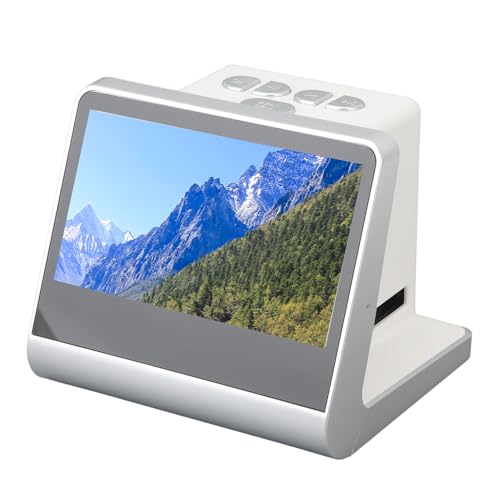 Film-und Gleit Scanner, Films Canner mit 5-Zoll-LCD-Bildschirm, CMOS-Sensor Gleitet Negativ-Scanner mit Eingebautem 16-GB-Speicher für Hoch Auflösende JPEG-Digital Fotos von ASHATA