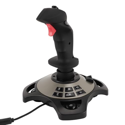 Flugsimulation Controller Joystick für PC, PC Flug Joystick Steuerungen mit Vibrationsfunktion Drosselklappensteuerung für PC Computer Laptop für Win 7 8 10 11 von ASHATA