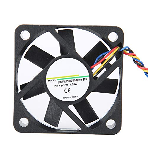 Gehäuselüfter 50mm Lüfter für Computer,12V Schwarz 3800 RPM Gehäuse Lüfter,SHLFM5010V1-Q000-S99 Computer Gehäuselüfter,4PIN von ASHATA