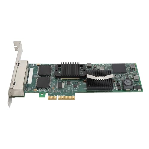 Gigabit-Ethernet-Adapter, PCIe-Gigabit-Netzwerkkarte, Professionelle 4 RJ45-Ports 10 100 1000 Mbit/s für 82576 GB Chip-Gigabit-Ethernet-Adapter für PC-Desktop-Laptop von ASHATA