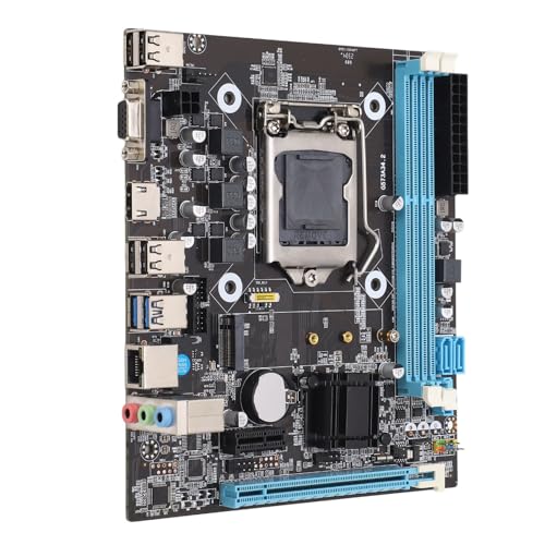 H81 Gaming Motherboard, LGA 1150 Micro ATX PC Motherboard, Dual Channel DDR3 M.2 NVMe NGFF PCIe Slot Unterstützung für Core I3 I5 I7 für E3 V3 für Celeron G Serie von ASHATA