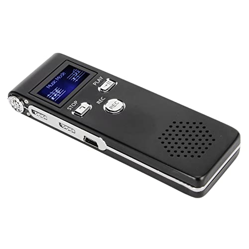 HD-Recorder mit Großer Reichweite, Professioneller Digitaler Sprachrekorder, HD-Rauschunterdrückung, Integriertes Dual-Mikrofon, Tragbares Aufnahmegerät, MP3-Player für Vorlesungen (8G) von ASHATA