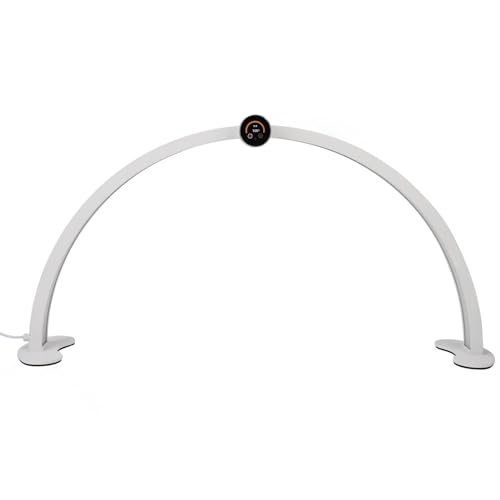 Halbmond-Schreibtischlampe für Profis, 27 Zoll, 40 W, 3000 Bis 6000 K, Dimmbar, Perfekte Schreibtischlampe, Lampe mit LED-Uhranzeige für Wimpernverlängerung, Hautpflege, Halbmond-Schreibtischlampe für Profis, 27 Zoll, 40 W, 3000 Bis 6000 K, Dimmbar, Perfekte Schreibtischlampe, Lampe mit LED-Uhranzeige für Wimpernverlängerung, Hautpflege, von ASHATA
