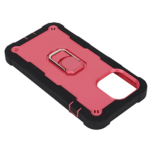 Hülle für 13 Pro,Handyhülle mit Ständer,Handy-Rüstung-Schutzhülle,PC + TPU + Aluminiumlegierung,Gute Wärmeableitungswirkung (schwarz+rosa) von ASHATA