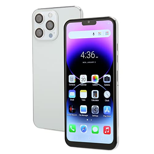 I14 Pro Max 6,53-Zoll-Smartphone, RAM 8 GB ROM 64 GB Dual-SIM-Dual-Standby-8-MP-Ultradünnes Gesichtserkennungstelefon von ASHATA