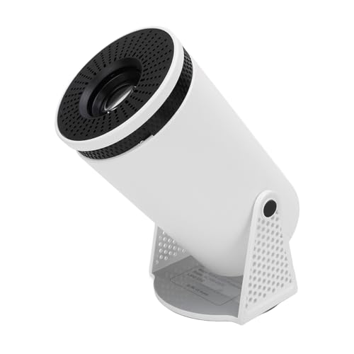 Intelligenter Kleiner Projektor, Tragbarer 4K 1080P HD-Heimvideoprojektor mit Automatischer WiFi6 BT 5.3-Korrektur, 260-Zoll-Bildschirm für 11.0 OS (EU-Stecker 100–240 V) von ASHATA