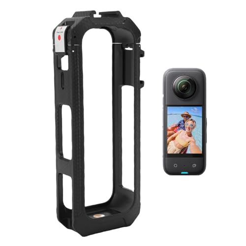 Kamera Käfig für Insta 360 X5, Schnellfreisetzungs Kunststoff Schutzkäfig für Insta 360 X5 mit Zwei Kalten Schuhanschlüssen Kompatibel Kamera Käfig für Insta 360 X5, Schnellfreisetzungs Kunststoff Schutzkäfig für Insta 360 X5 mit Zwei Kalten Schuhanschlüssen Kompatibel von ASHATA