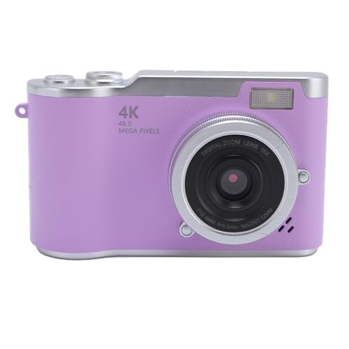 Kompakte Digitalkamera, Makrofunktion Student Kamera in Vullicht Anti Shake 18x Zoom für Täglich Integriert (Purple) von ASHATA