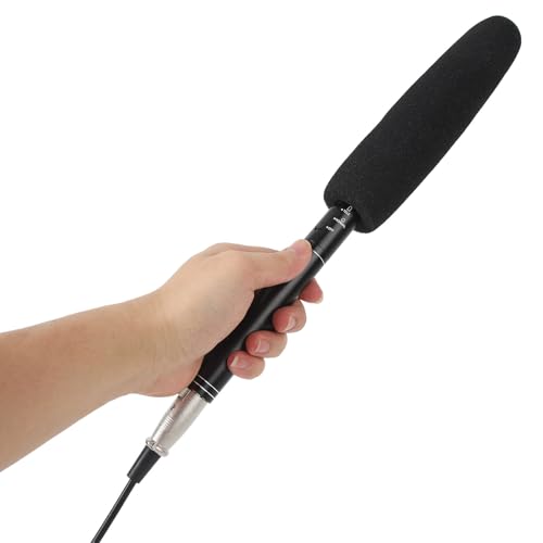 Kondensator-Richtrohrmikrofon, Richtrohrmikrofon mit Nierencharakteristik, Professionelles Kameramikrofon mit Nierencharakteristik und 3-poligem XLR-Anschluss für Camcorder von ASHATA