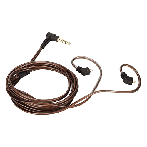 Kopfhörerkabel, 2 polig, 0,75 Mm, OFC, Abnehmbares Ersatzkabel, Upgrade Kabel für Kopfhörer mit Rauschunterdrückung und Mikrofon für 2 polige 0,78 mm Kopfhörer von ASHATA