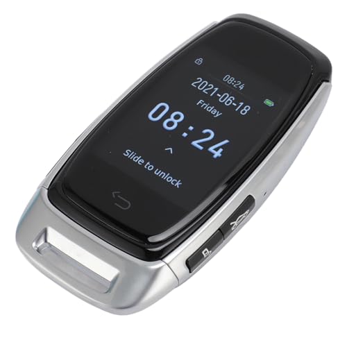 LCD-Smart-Key, Ferngesteuerter Autoschlüssel mit Schlüssellosem Zugang, Zinklegierung, 5.0, für Fahrzeuge mit Start- oder Stopp-Motortaste (Silver) von ASHATA