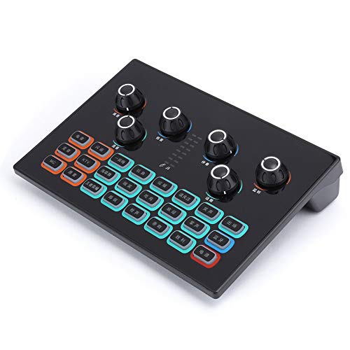 Live-Soundkarte Externes Streaming-Gerät KTV Live-Soundkarte Handy-Computerspiele Live-Soundkarte für Live-Übertragung und Aufladen von ASHATA