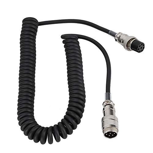 Mikrofonkabel, Spiralförmiges Verlängerungsmikrofonkabel, Männlich-weibliches Kabel für Funk-Transceiver Mikrofonkabel, Spiralförmiges Verlängerungsmikrofonkabel, Männlich-weibliches Kabel für Funk-Transceiver von ASHATA