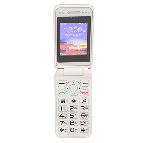 N509 2G Unlocked Flip Phone, 2,4-Zoll-Bildschirm Flip-Handy, Große Tasten und Tasten-LED-Licht, HD-Farbdisplay 6800mAh (Lila) von ASHATA