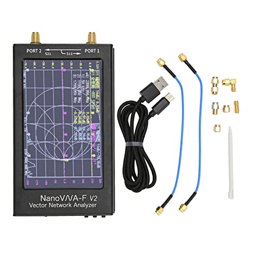 NanoVNA F V2 Vektor Netzwerkanalysator, 50 kHz 3000 MHz Antennenanalysator, 4,3 Zoll IPS LCD Touchscreen Kurzwellen Antennenanalysator, Debug UV Band Frequenzduplexer von ASHATA