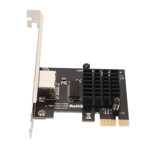 PCIe-Gigabit-Netzwerkkarte, PCI-Express-Ethernet-Adapter, 2,5 Gbit/s Remote Wake Up RTL8125-Chip, Unterstützt ACPI APM Gigabit-Ethernet-Karte für PC-Desktop-Gaming von ASHATA